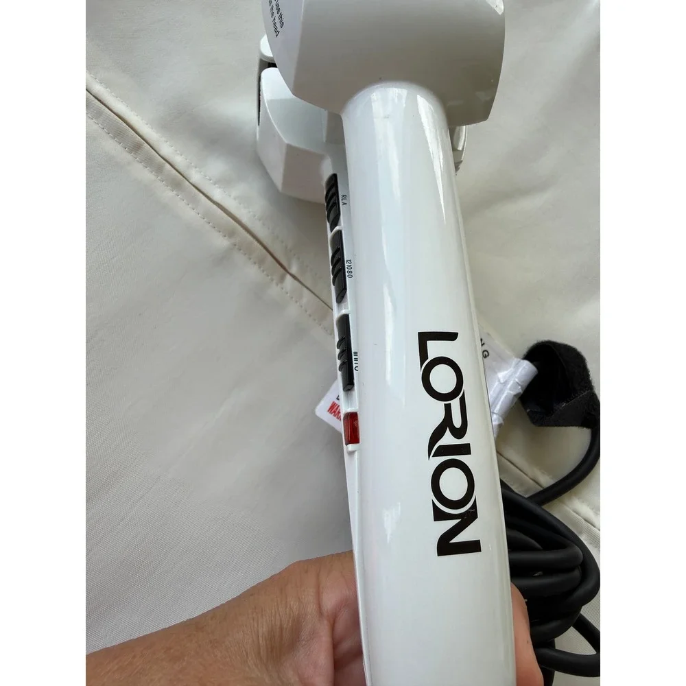 Lorion Automatic Hair Curler White Professional Ceramic Rotating Styling Tool
